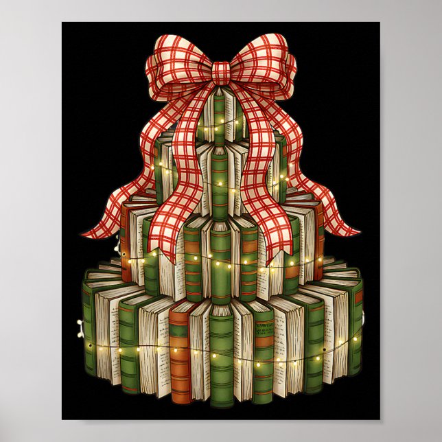 Poster Coquette Christmas Book Tree All Booked For Christ (Frente)