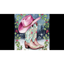 Poster Coquette Christmas Wall Art, Western Xmas Impressã