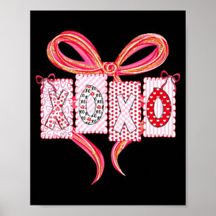 Poster Coquette do Dia dos Namorados Xoxo Dia dos Namorad
