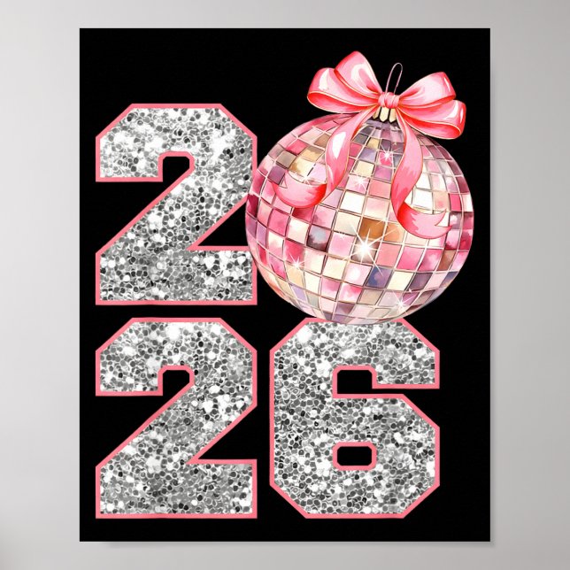 Poster Coquette Happy New Year Party 2026 Family Women Gi (Frente)