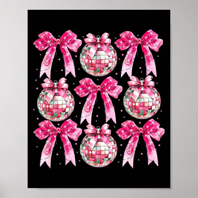 Poster Coquette New Year 2026, Retro New Years, Disco Bal (Frente)