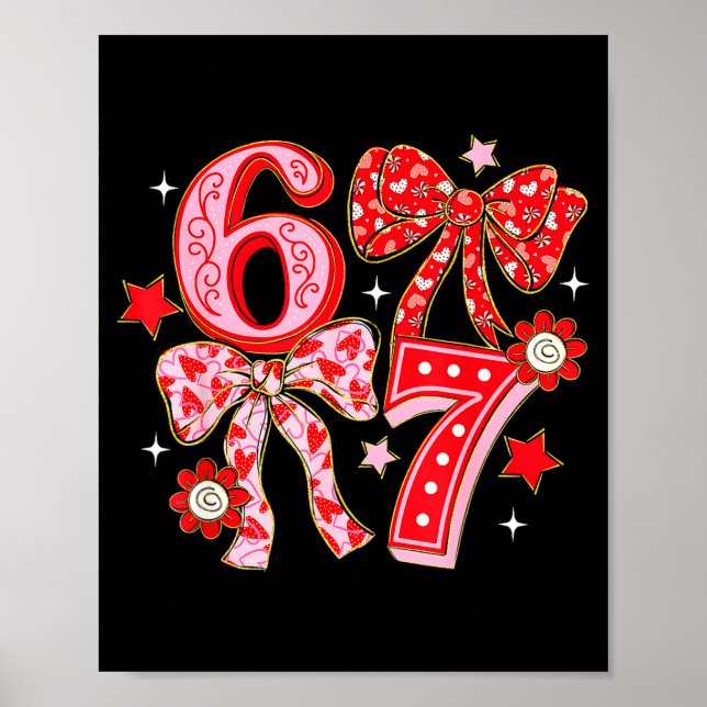 Poster Coquette Valentine 67 Seis Sete Laço Valentines 6  (Frente)