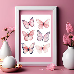 Poster Coquette Wall Art Rosa claro