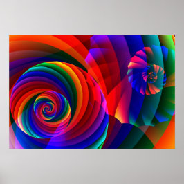 Poster Cor 7 Arte Fractal Moderna de Abstrato Legal