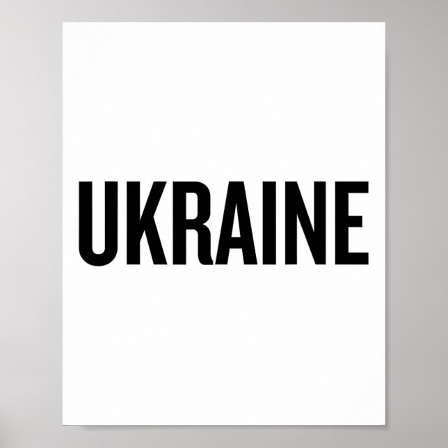 Poster Cor Amarela da Bandeira Nacional da Ucrânia  (Frente)