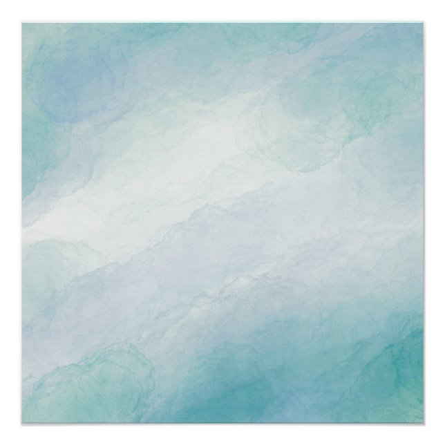 Póster Cor da água azul (Frente)