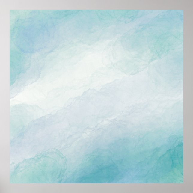 Poster Cor da água azul (Frente)