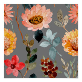 Póster Cor da Água Flor Corante