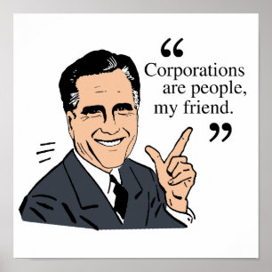 Póster Cor das citações de Mitt Romney