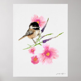 Poster Cor de Água Chickadee Black Capped