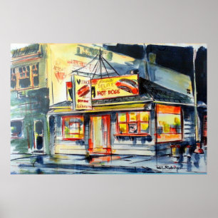 Poster Cor de água de 60"x40" Red Hot Ranch Chicago