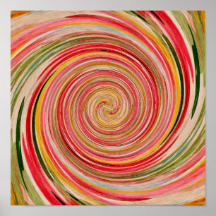 Poster Cor de Água Moderna Abstrato
