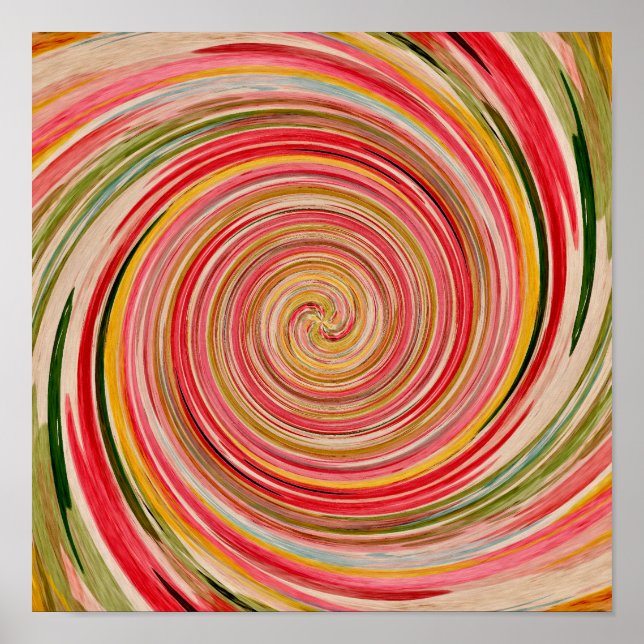 Poster Cor de Água Moderna Abstrato (Frente)