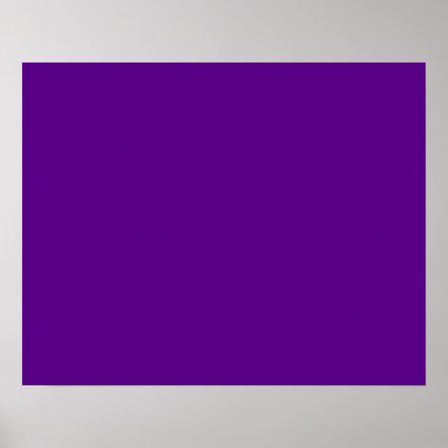Póster Cor de Destaque Roxo Vibrante Personalizável (Frente)