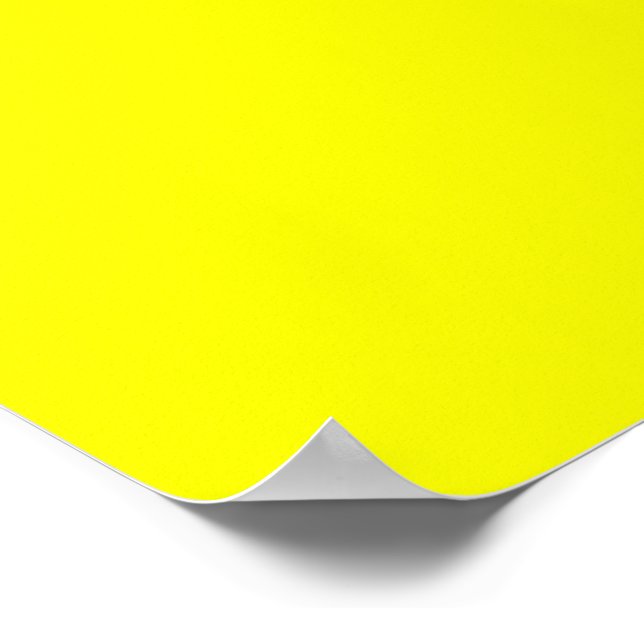 Poster Cor de fundo amarelo limão Personalize isso! (Borda)