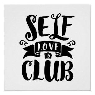 Póster Cor de Fundo Personalizada do Self Love Club