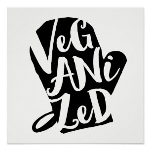 Póster Cor de Fundo Personalizada do Vegan Veganizada
