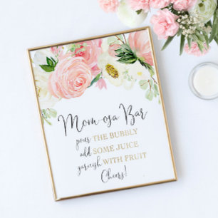 Poster cor-de-rosa bar Mimosa bar cor-de-rosa