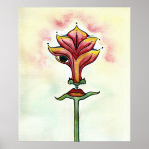 Poster cor-de-rosa da flor