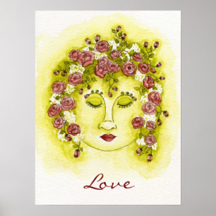 Poster cor-de-rosa da ninfa - personalize dizer