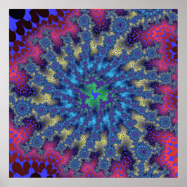 Poster Cor-de-rosa e azul claro