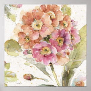 Póster Cor-de-rosa e laranja