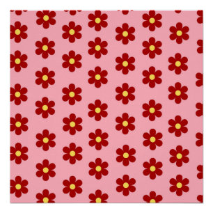 Póster Cor-de-rosa, Y2K, de Primavera, vibrante, de flor