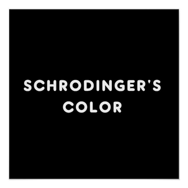 Póster cor de schrodinger (Frente)