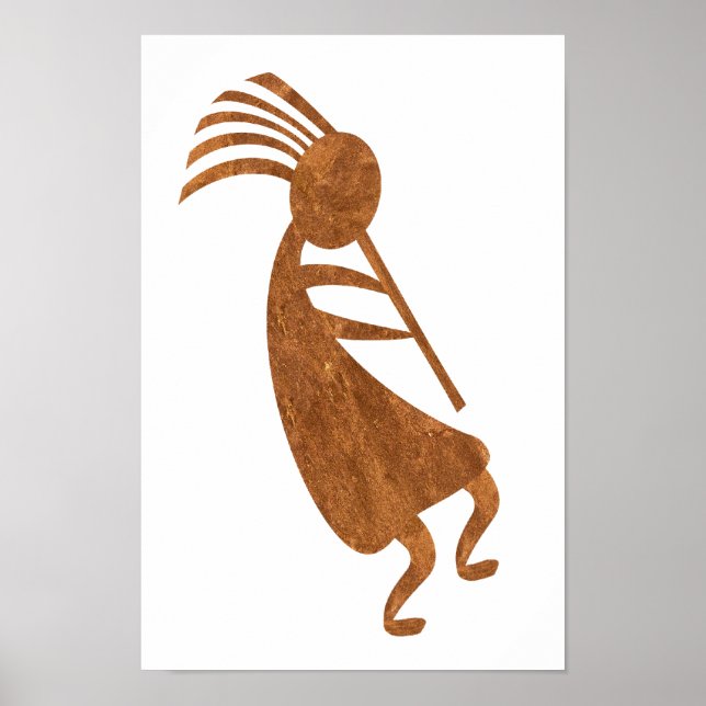 Poster Cor do ferrugem Kokopelli (Frente)
