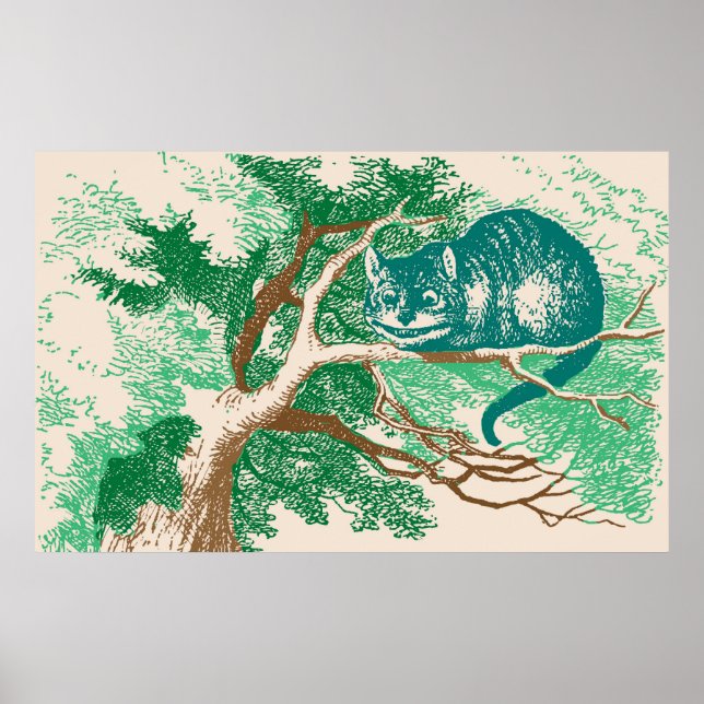 Póster Cor do Gato do Cheshire (Frente)