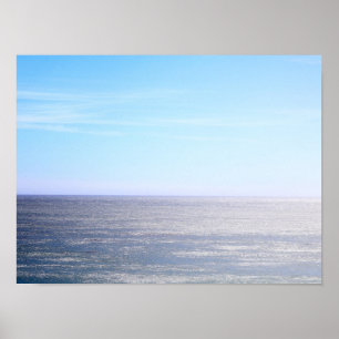 Poster Cor do Horizonte do Oceano Pacífico 16x20