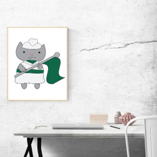 Poster Cor Guarda Verde e Branco