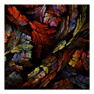 Póster Cor Harmonia Abstrato Art