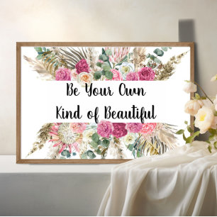 Poster Cor Motivacional Personalizada, Cor-de-Rosa,