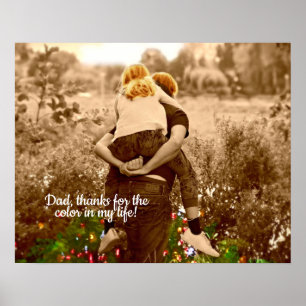 Poster Cor na minha vida: obrigados Pai Personalizado