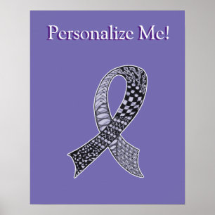 Póster Cor Personalizada da Faixa de Sensibilização do
