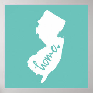 Poster Cor Personalizada de Nova Jersey Home