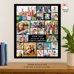 Poster Cor Personalizada Personalizada de Colagem de Foto<br><div class="desc">Crie o seu próprio impressão de poster de colagem personalizada de fotos a cores personalizadas utilizando este modelo fácil de carregar com 21 imagens em várias formas e tamanhos para acomodar uma variedade de assuntos fotográficos com o seu texto personalizado na sua escolha de estilos de fonte e cores (mostrado...</div>