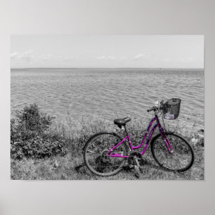 Poster Cor seletiva da bicicleta da ilha Mackinac