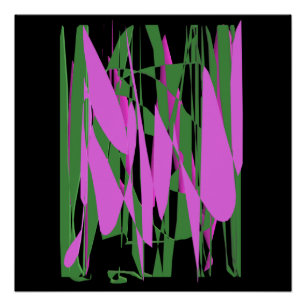 Póster Cor verde-púrpura preta