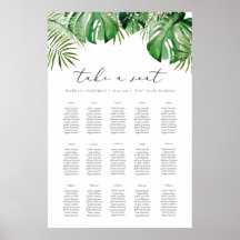 CORA Aquarela Tropical Palm Folm Seating Chart