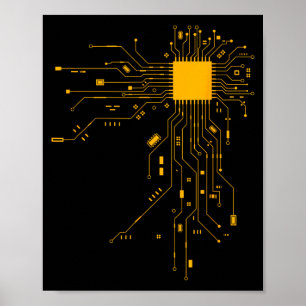 Poster Coração Anatômico Processador Cpu Ciência Da Compu