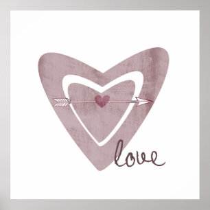 Poster Coração com Seta