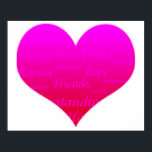 Póster Coração da Esperança - Motivação Rosa<br><div class="desc">Um coração cor-de-rosa feito num estilo de gradiente ombre com palavras encorajadoras e inspiradoras como compreensão,  empatia,  paz,  serenidade,  desejo,  cura,  harmonia,  esperança,  carma,  amigos,  compaixão,  tranquilidade e amor em um poster motivacional.</div>