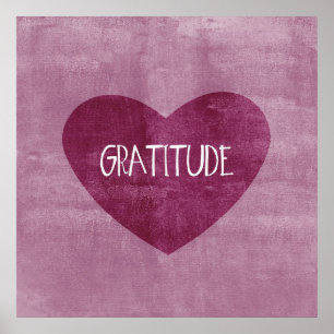 Póster Coração da gratitude