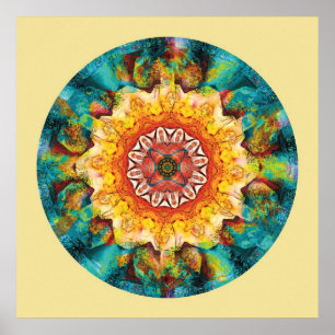 Póster Coração da mandala 4 da rendição