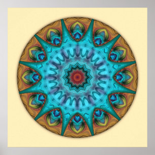 Poster Coração da mandala 6 da rendição