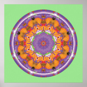 Poster Coração da mandala 7 da rendição