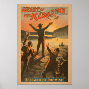 Póster Coração da mineração da promessa de Klondike