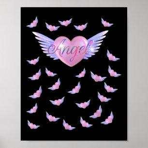 Poster Coração de Anjo Com Asas